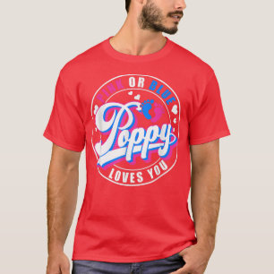 T-shirt Pavot rose ou bleu rétro vous aime bébé Genre Rev