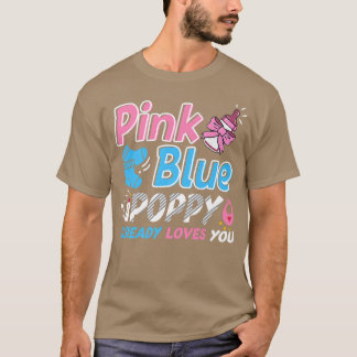 T-shirt Pavot Rose Ou Bleu Vous Aime Bébé Genre Révélation