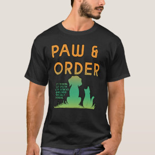 T-shirt Paw And Order Unité Féline Spéciale Formation Anim