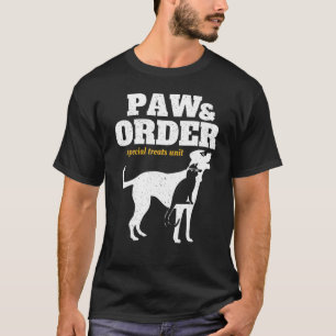 T-shirt Paw Et Commander Unité Feline Spéciale Animaux Chi