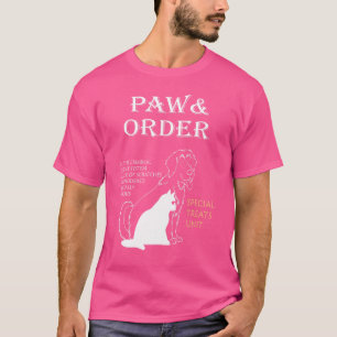 T-shirt Paw Et Commandez Unité Feline Spéciale Animaux De