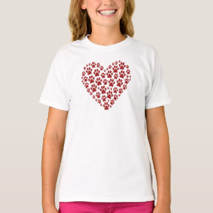 T-shirt Paw Love Heart Enfants