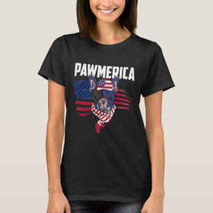 T-shirt Pawmerica French Bulldogs American Flag Dog Lover