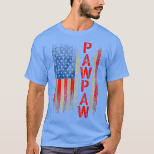 T-shirt PawPaw Cadeau Amérique Drapeau Cadeau Cadeau Pour 