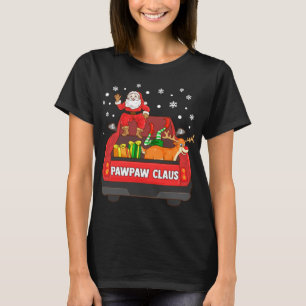 T-shirt Pawpaw Claus Camion Rouge Père Noël Reindeer Elf C