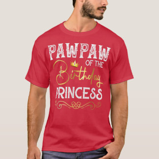 T-shirt Pawpaw De L'Anniversaire Princess Girls Party 