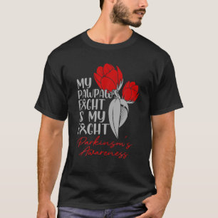 T-shirt Pawpaw lutte ma lutte Parkinson la tulipe rouge