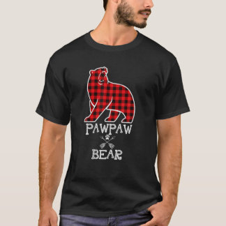 T-shirt Pawpaw Oear Pajama de Noël Rouge Plaid Buffalo Fam