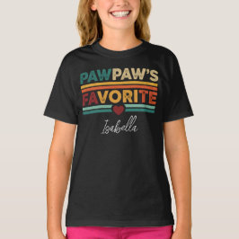 T-shirt Pawpaw's Favorite Retro Simple Modern Script Name