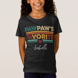 T-Shirt Pawpaw's Favorite Retro Simple Modern Script Name