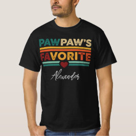 T-shirt Pawpaw's Favorite Retro Simple Modern Script Name