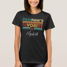 T-shirt Pawpaw's Favorite Retro Simple Modern Script Name