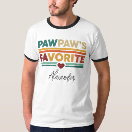 T-shirt Pawpaw's Favorite Retro Simple Modern Script Name