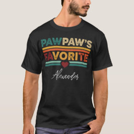 T-shirt Pawpaw's Favorite Retro Simple Modern Script Name