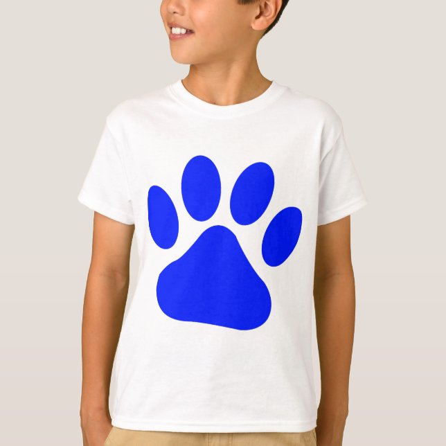 T-shirt Pawprint bleu (Devant)