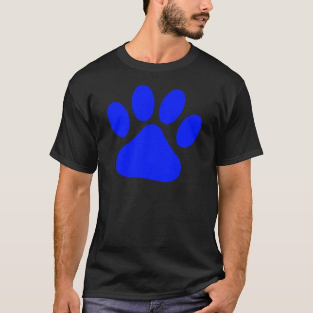T-shirt Pawprint bleu (Devant)