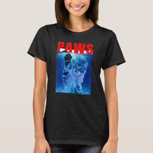 T-shirt PAWS Chat Drôle . Parodie Pour Les Amateurs De Req