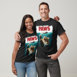 T-shirt PAWS Parodie Souris Chat Humoristique Chat Chasse 