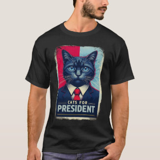 T-shirt Pawsidential Campagne Unisex Softstyle Chats prési