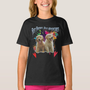 T-shirt Pawsitive Vibes Only : Deux pups, Endless Adventur