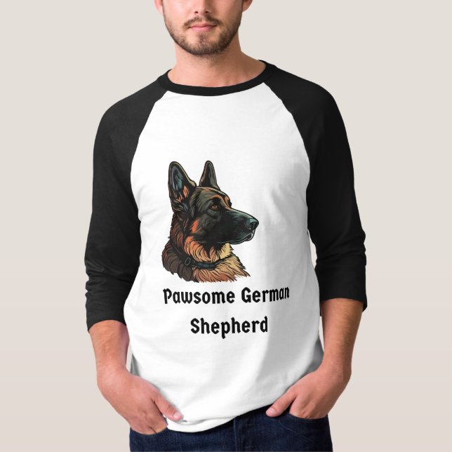 T-shirt Pawsome German Shepherd (Devant)