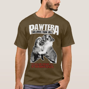 T-shirt Pawtera Bulldogs de Hell Heavy Metal Design
