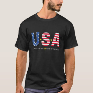 T-shirt Pays Américain De La Maison Libre Du Courageux Pat