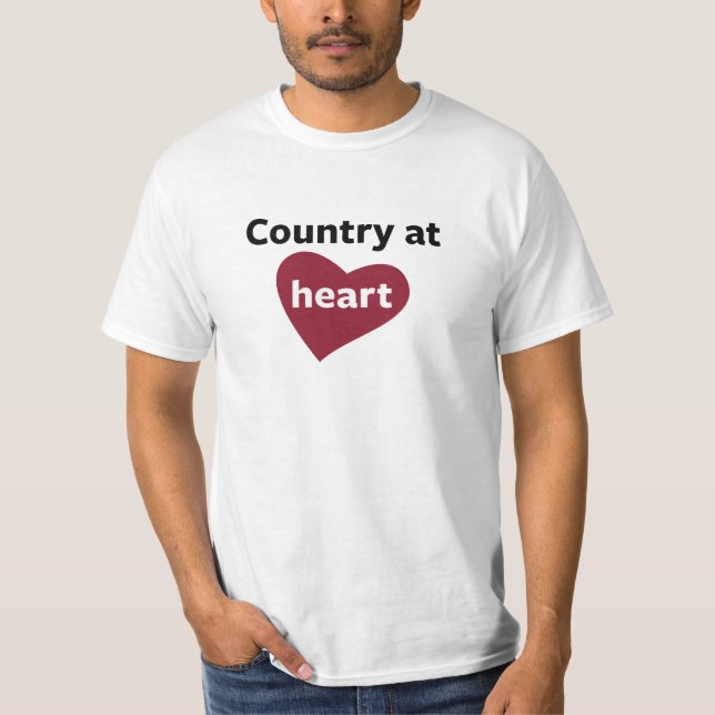 T-shirt Pays au coeur (Devant)