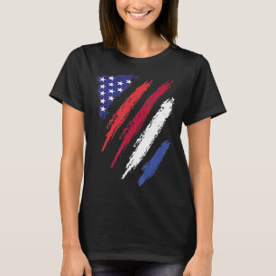 T-shirt Pays-Bas American Grosse Drapeau USA Patriot Herit