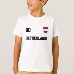 T-shirt Pays-Bas Custom Nom Et Numéro Football Jersey