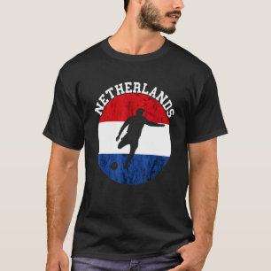T-shirt Pays-Bas Dutch Soccer Vintage Nederland Drapeau Du