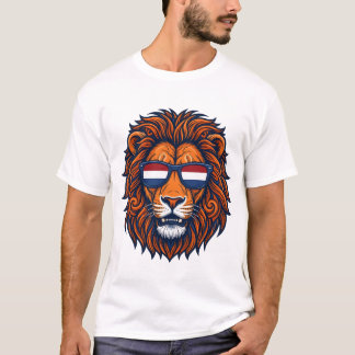T-shirt Pays-Bas Lion Drapeau Hollandais Orange Drapeau Né