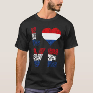 T-shirt Pays-Bas Love Heart Dutch Pride Nederland