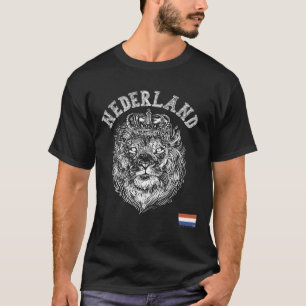 T-shirt Pays-Bas Reto Netherlands Lion Hollande Néerlandai