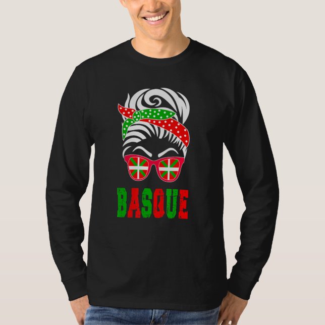 T-shirt Pays basque Drapeau Fille basque (Devant)