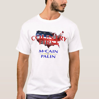 T-shirt Pays d'abord - McCain Palin 2008