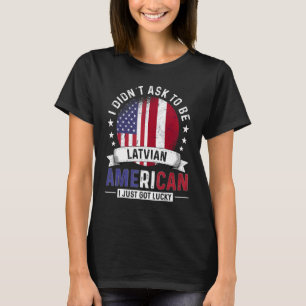 T-shirt Pays d'Amérique lettonne Drapeaux Pays de Fierté L