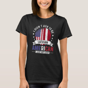 T-shirt Pays d'Amérique lettonne Drapeaux Pays de Fierté L