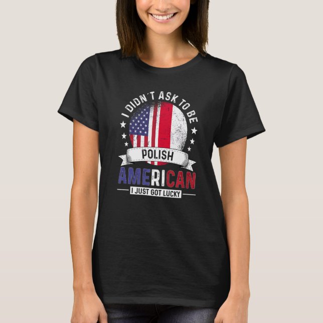 T-shirt Pays d'Amérique polonaise Drapeaux Fierté Pays Pol (Devant)