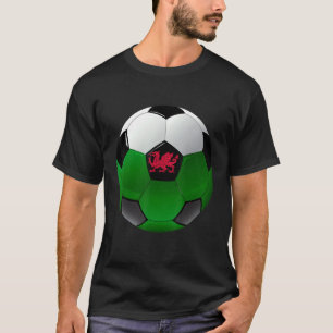 T-shirt Pays de Galles Football Football Drapeau Garçons E