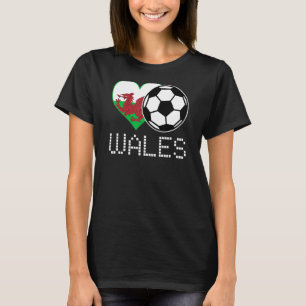 T-shirt Pays de Galles Football Gallois Drapeau Amour Pays