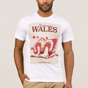 T-shirt Pays de Galles magique dragon rouge voyage publici