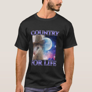 T-shirt Pays de musique country possum cow-boy drôle sarca