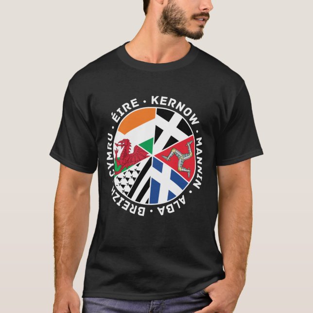 T-shirt Pays des nations celtes drapeaux Tee - shirt mascu (Devant)