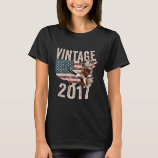 T-shirt Pays Drapeau américain de l'aigle chauve vintage 2