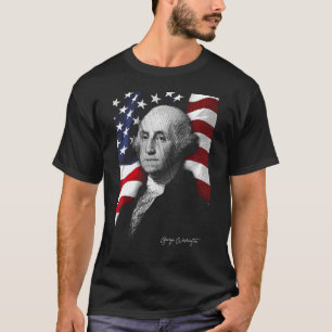T-shirt Pays du drapeau américain george washington Eyes
