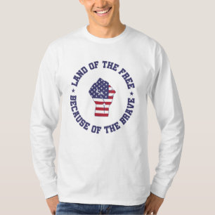 T-shirt Pays du drapeau américain libre Patriotique