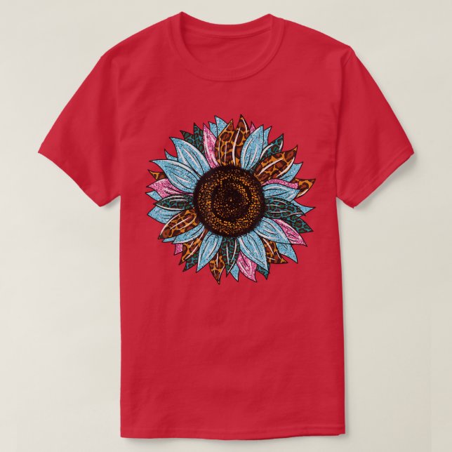 T-shirt Pays du Sud Ouest Leopard Tie Dye Tournesol (Design devant)
