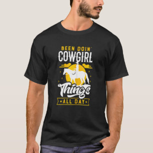 T-shirt Pays Graphique pour femmes et filles Cowgirl 4
