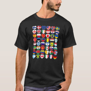 T-shirt Pays Indicateurs International Géographie Mondiale